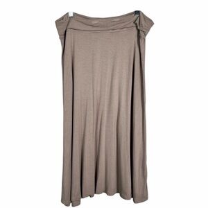 Made by Johnny Light Brown Beige Foldover Waist Swing Skater Skirt XL USA Made